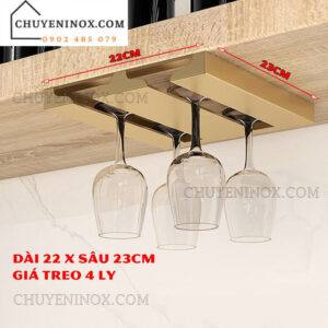 Gia treo ly ruou vang quay bar