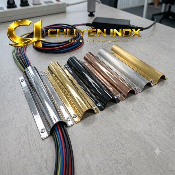 Nẹp bán nguyệt inox màu