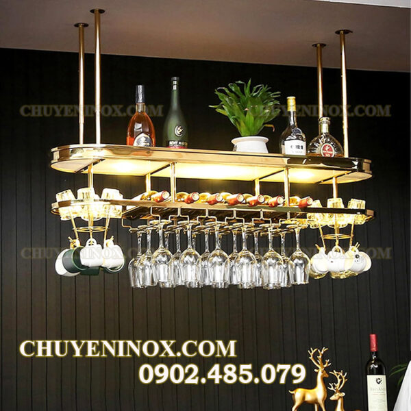 Giá Treo Ly Quầy Bar Inox