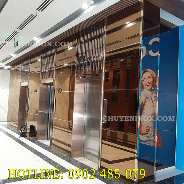 Ốp cửa khung bao cửa thang máy inox Ốp cửa khung bao cửa thang máy inox